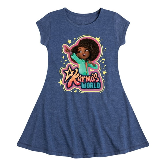 Karma's World - Karma Art - Toddler And Youth Girls Fit And Flare Dress
