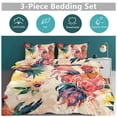 thumbnail image 5 of 3 Pcs Soft Bedding Set, Includes 1 Duvet Cover with Zipper And 2 Pillow,Shams Oil Rooster Queen(90"×90"), 5 of 8
