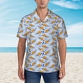 thumbnail image 4 of Fotbe Cute Sloth Hawaiian Shirt for Men Unisex Summer Beach Casual Short Sleeve Cotton Linen Button Down Shirts-Small, 4 of 9