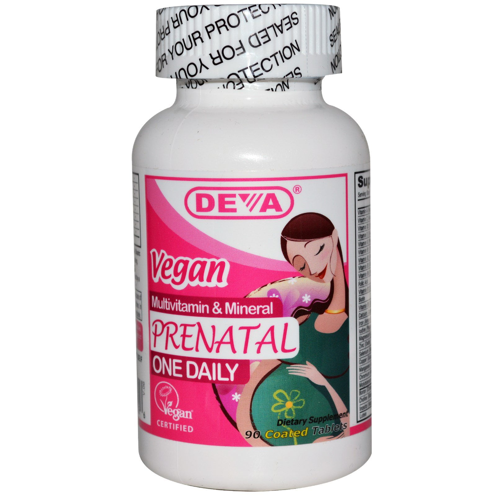 Deva Vegan Prenatal Multivitamin Mineral One Daily 90 Coated Tablets