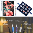 thumbnail image 3 of Diamond Dotz Masterclass Kits - Roses & Hummingbird, Full Drill, Round Dotz, Large Diamond Painting, Diamond Art Kits For Adults Large SizeHummingbird Diamond Art, , 16"x20", 3 of 4