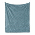 thumbnail image 1 of Abstract Soft Flannel Fleece Throw Blanket, Illustration of Geometric Motifs, Cozy Plush for Indoor and Outdoor Use, 60" x 80", Sky Blue Off White, by Ambesonne, 1 of 5