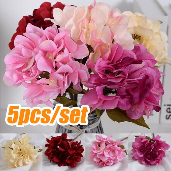 Travelwant 5Packs Artificial Flowers Flowers Present Fake Silk Flowers for Important People Glorious Moral for Home Office Coffee House Parties and Wedding
