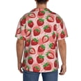 thumbnail image 5 of Wukai Cute Strawberry Men's Casual Short-Sleeve Button Down Shirt - Lightweight Summer Dress Shirt for Daily Wear-Medium, 5 of 7