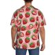 thumbnail image 3 of Balery Cute Strawberry Camisa Casual de Manga Corta con Botones para Hombre, Texturizada, Estilo Cubano, para Playa, Verano-3X-Large, 3 of 5