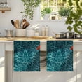 thumbnail image 4 of Teal Green Ocean Waves Kitchen Towels Set of 4, Red Boat Coastal Absorbent Dish Towels for Kitchen, Microfiber Hand Towel, Quick Drying Tea Towel for Cleaning Decorative Dishcloths, 4 of 7