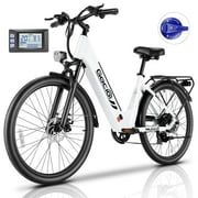 Gocio 26" x 2.1" Electric Bike for Adults, 500W Commuter Ebike, 48V 720wh Built-In Battery, 5 Riding Modes, Max 60 Miles, LCD, Lockable Front Suspension step thru e bikes UL 2849