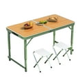 thumbnail image 1 of Table d'Extérieur Portable en Alliage d'Aluminium, Table à Manger Pliable, Table et Chaise Pliantes, Petite Table de Pique-Nique, Table d'Étal, Tube Rond, Table Carrée, 1 of 4