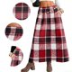 thumbnail image 2 of TaTaai Women's Casual Long Skirt Plaid Wool with Pockets Elastic Waist A Line Maxi Length Stretchy Soft Winter Fall Daily Gift, 2 of 7