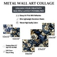 thumbnail image 4 of Designart "Regal Flourish In Baroque Style" Damask Wall Art Set Of 5 - Blue Bohemian Hallway Metal Art Print Set, 4 of 6