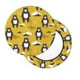 thumbnail image 2 of Balery Cartoon Bear Yellow Fundas de asiento para taburete de bar redondo de tela de terciopelo ajustables que protegen de arañazos y manchas para sillas de 14 a 17 pulgadas.-12 inch, 2 of 7