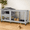 AIR19, variant on Aivituvin Rabbit Hutch with Wheels for Indoor Outdoor, Wooden Rabbit Cage with Removable Wire Netting & Leak Proof Tray, Mobile Bunny Cage, Gray