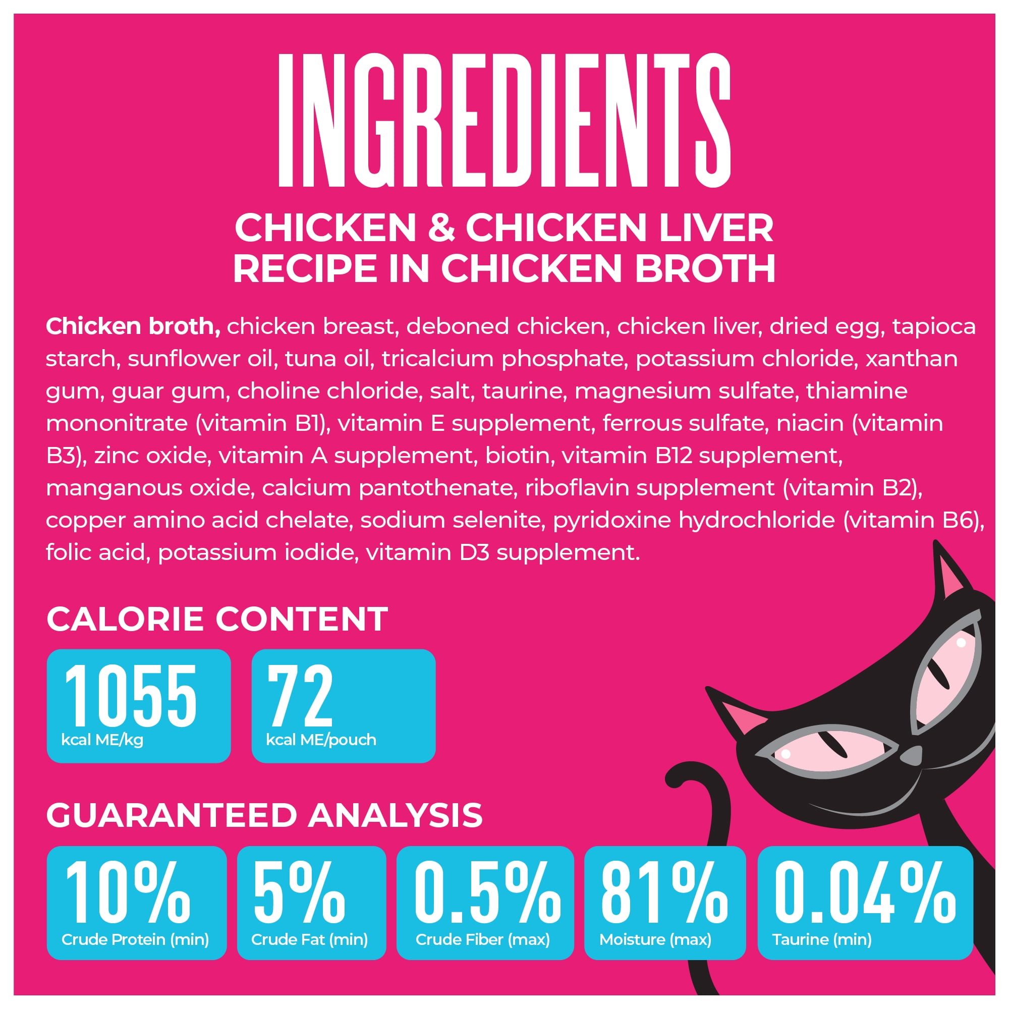 Tiki Cat Born Carnivore Wet Cat Food, Mousse, Chicken & Liver Recipe in Broth, 2.4 oz. Pouch