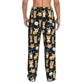 thumbnail image 7 of Salouo Cute Dogs Corgi Print Pajama Pants for Men, Lounge Pants Elastic Waistband Casual Men's sleepwear Loungewear Sleep Pajama Pant -Large, 7 of 7