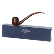 Savinelli Clarks Favorite - Italian Crafted Briar Pipe, Hand Crafted Wooden Pipe, Bent Billiard Style Long Pipe, Gentleman's Pipe, 6mm, Smooth Finish