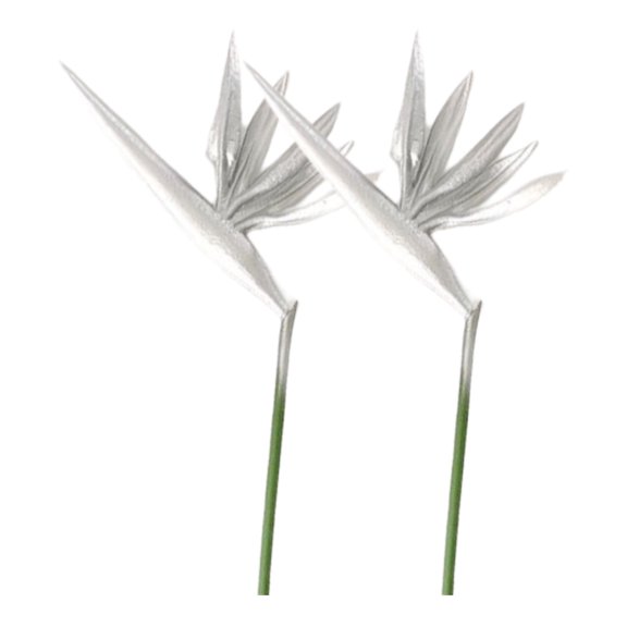 Mightlink 2Pcs Artificial Flower Vivid Realistic Beautiful Decorative Real Touch Paradies Bird Faux Flower for Office