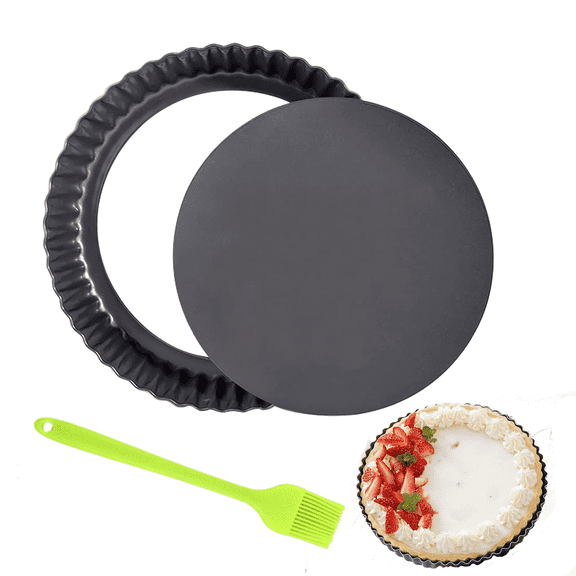 10 Inch Tart Pie Pan Pie Tins for Baking Quiche Baking Dish Removable Bottom Fruit Tart Mold