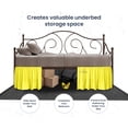 thumbnail image 3 of SGI Bedding Day Bed Skirt | Full 12" Inch Drop, Ruffled Microfiber Bed Skirt | Fade Resistant, Wrinkle Free, Anti-static, Decorative, Extra Storage Space, Clutter-Free | Yellow, 3 of 8
