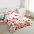 thumbnail image 3 of jejeloiu Retro Rustic Flower Bedding Comforter Set,Chic Butterfly Twin Comforter Sets,Pink Red White Bedding Set For Girls,Breathable Home Decor Reversible,2pcs, 3 of 8