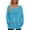 Blue, variant on Women's Sweatshirt Fuzzy Plus Size Long Sleeve Crew Neck Pullover Tops with Pocket Solid Color Casual Cozy Soft Winter Fall Womens Sweatshirts Blue M