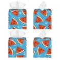 thumbnail image 2 of Balery Cartoon Watermelon Porta Pañuelos de Cuero con Estampado – Funda Moderna Cuadrada para Caja de Pañuelos, Dispensador 5x5x5'', 2 of 7