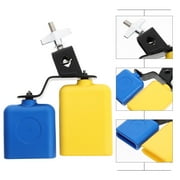 DEEPCRAFF ABS Metal Cowbell for Drum Set Assorted Colors Practical Percussion Accessory