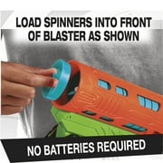 Air Warriors: Spin Fire - Blaster, 10 Spinners Darts, Accurate Flights, Shoots Up To 135 Feet, Kids Toy, Ages 6+