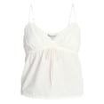 thumbnail image 5 of No Boundaries Cotton Babydoll Cami with Crochet Trim, Women’s XXS-XXL, 5 of 5