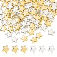 thumbnail image 1 of Estrella de metal Craft Beads PH PandaHall de 12 mm, 120 unidades, plata y oro, 1 of 7