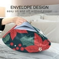 thumbnail image 4 of Yayeee Pillowcase King Size Set of 2 Satin Wrinkle Resistant Pillow Case, Red Christmas Leaves, 4 of 8
