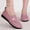 Pink, variant on Pink Womens Breathable Mesh Slip-On Loafers, Comfort Casual Everyday Walking Shoes for Women,Size 36