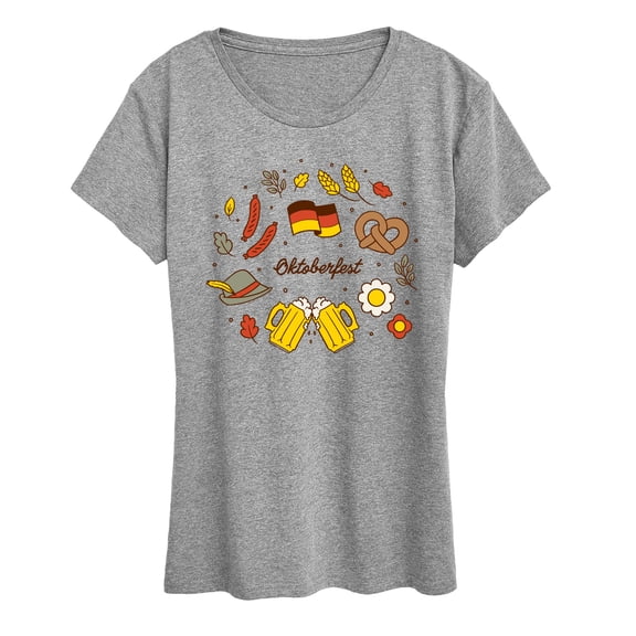 Instant Message - Oktoberfest Icons - Women's Short Sleeve Graphic T-Shirt