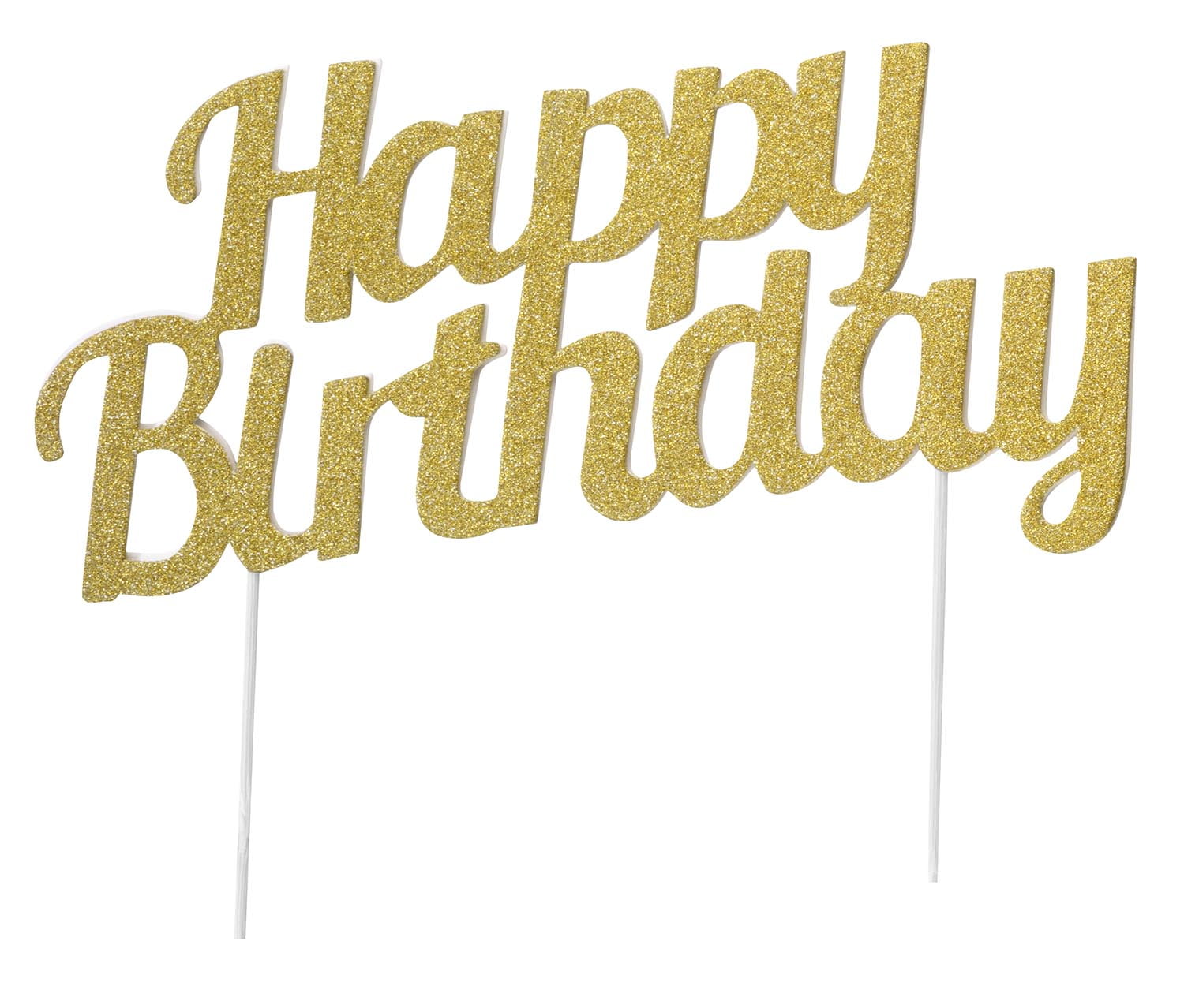 6" Diamond Glitter Happy Birthday Cake Topper No Mess Cardstock Party