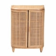 thumbnail image 3 of Pemberly Row Natural Rattan Storage Cabinet with Webbed Embellishments, 3 of 10