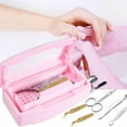 thumbnail image 7 of NOGIS Nail Art Tool, Plastic Clean Sterilizer Box Storage Organizer for Nail, Tweezers, Hair Salon, Spa & Cutter Manicure Equipment (Pink), 7 of 7