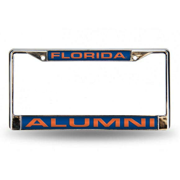 Florida Gators Alumni Laser Chrome License Frame. Free Screw Caps Included