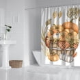 thumbnail image 4 of Rideau de Douche d'Automne avec Citrouilles de l'Action de Grâce, Rideaux de Baignoire Réutilisables avec Crochets, Rideaux en Tissu Polyester Vintage pour l'Halloween, l'Action de Grâce, Noël, Hôtel, Dortoir, 4 of 5