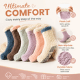 thumbnail image 4 of TRANSLINK 6 Packs Womens Fuzzy Socks Non Slip Warm Cozy Winter Slipper Socks Gift Size 5-9, 4 of 8