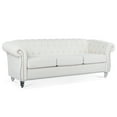 thumbnail image 4 of Newboti Furniture 84.65" Rolled Arm Chesterfield 3 Seater Sofa 17548, 4 of 16