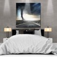 thumbnail image 3 of Square Wall Art Paintings Canvas Tornado and Lightning Giclee Artwork Modern Prints Pictures for Bedroom Living Room Home Decor,Wooden Frame,Ready to Hang,16x16inch,Nature, 3 of 6