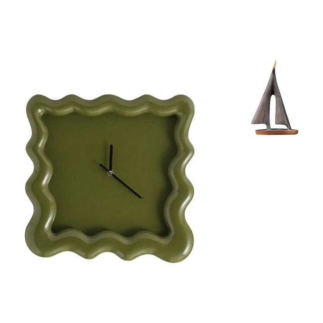 Reloj de pared cuadrado silencioso sin , estatua de de resina, escultura decorativa moderna, ideal para sala de estar, dormitorio, oficin