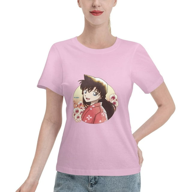 T-Shirt Basique à Manches Courtes pour Femmes Detective Conan Moriland