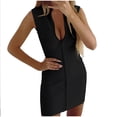 thumbnail image 1 of Cameland Spring and Summer Sleeveless Solid Coior Round-Neck Tight Fit Buttocks Zipper Dress, 1 of 7