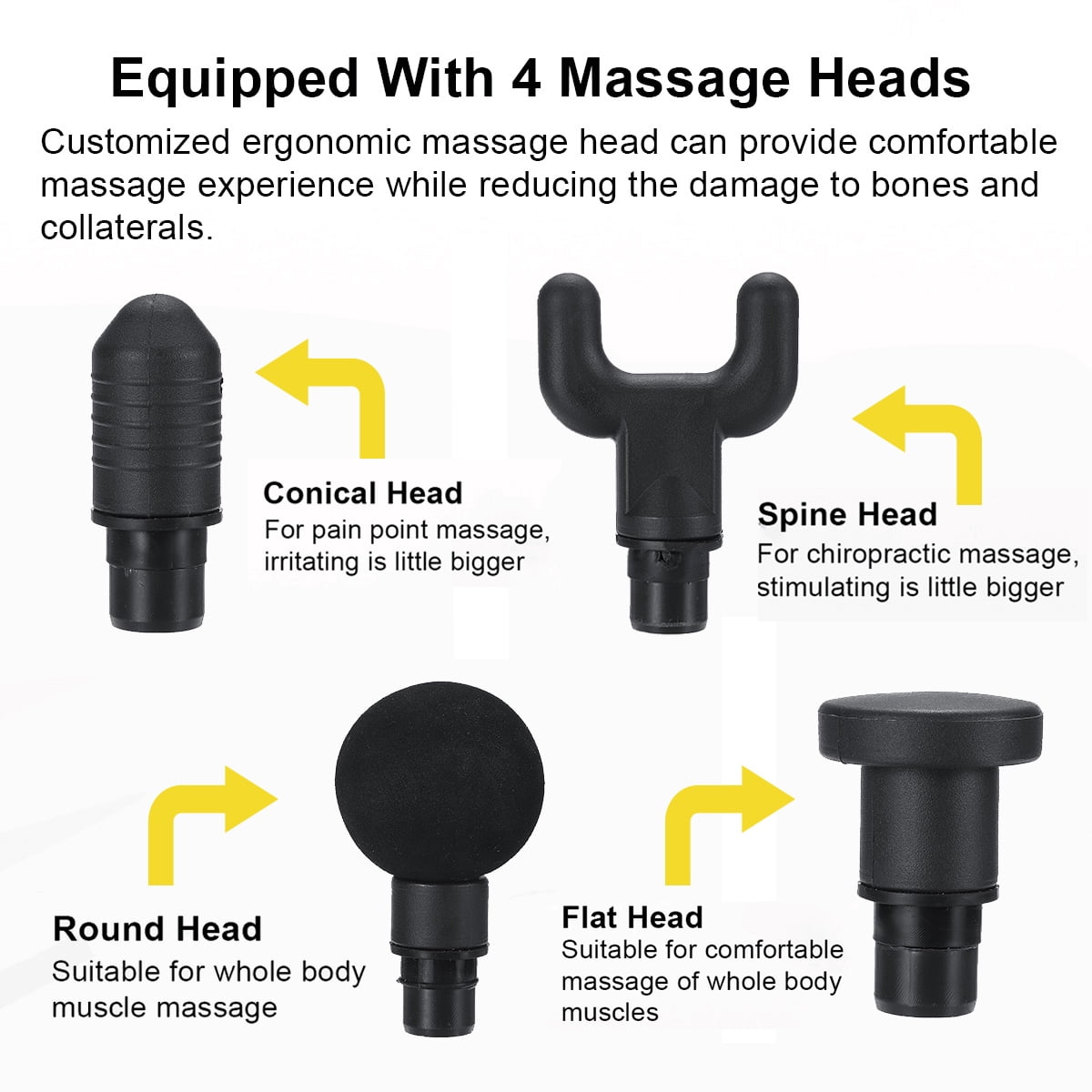 Muscle Massage Gun, Handheld Percussive Massager Cordless Deep Tissue