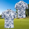 thumbnail image 4 of Jeiento Matching Golf Shirts for Couples Breathable Quick Dry Sleeveless V-Neck Golf Top for Women Bird Floral Short Sleeve Soft Golf Shirt for Men Activewear Set for Golf Tennis Hiking, 4 of 6