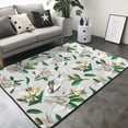 thumbnail image 3 of Area Rugs For Living Room Decor - Gorgeous Lilies Flowers Soft Anti Slip Throw Washable Rugs 5x7 For Bedroom, Indoor Carpet For Bedroom Living Room 80x58In, 3 of 7