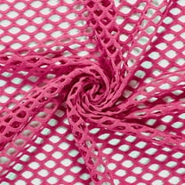 Cabaret Mesh Stretch Fabric Spandex Big Holes 58" Wide For Costume Dance Wear (Fuchsia)