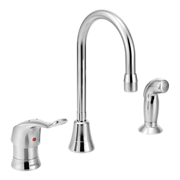 Moen 8138 M–Dura Single Handle Multi-Purpose Faucet with Hose and Spray (Chrome)