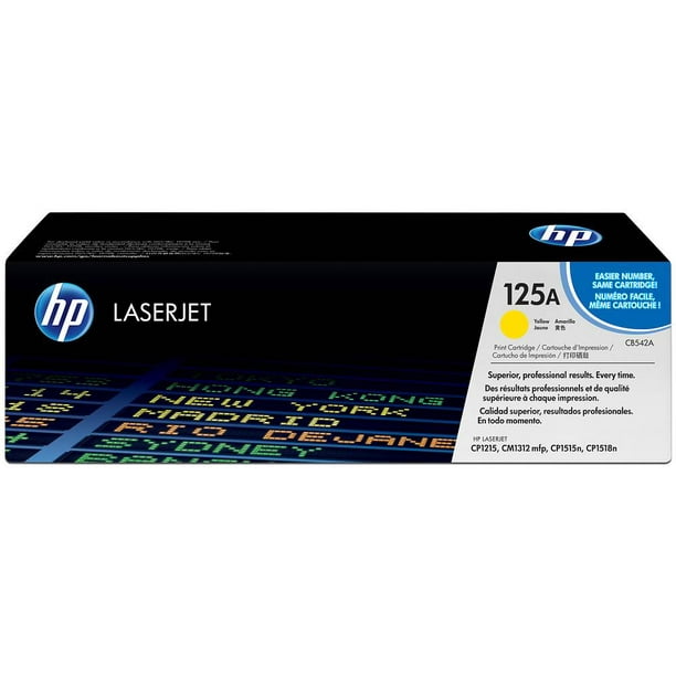 Cartucho de tóner HP 125A Amarillo Laserjet Original CB542A