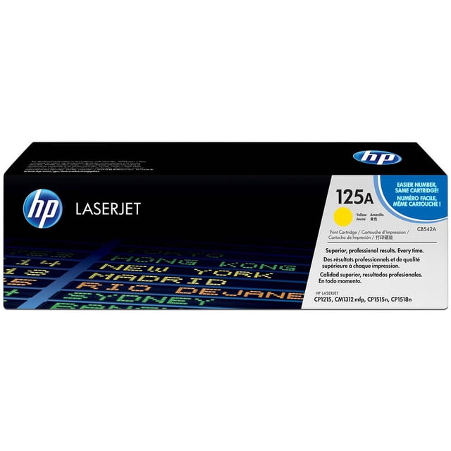 Cartucho de tóner HP 125A Amarillo Laserjet Original CB542A